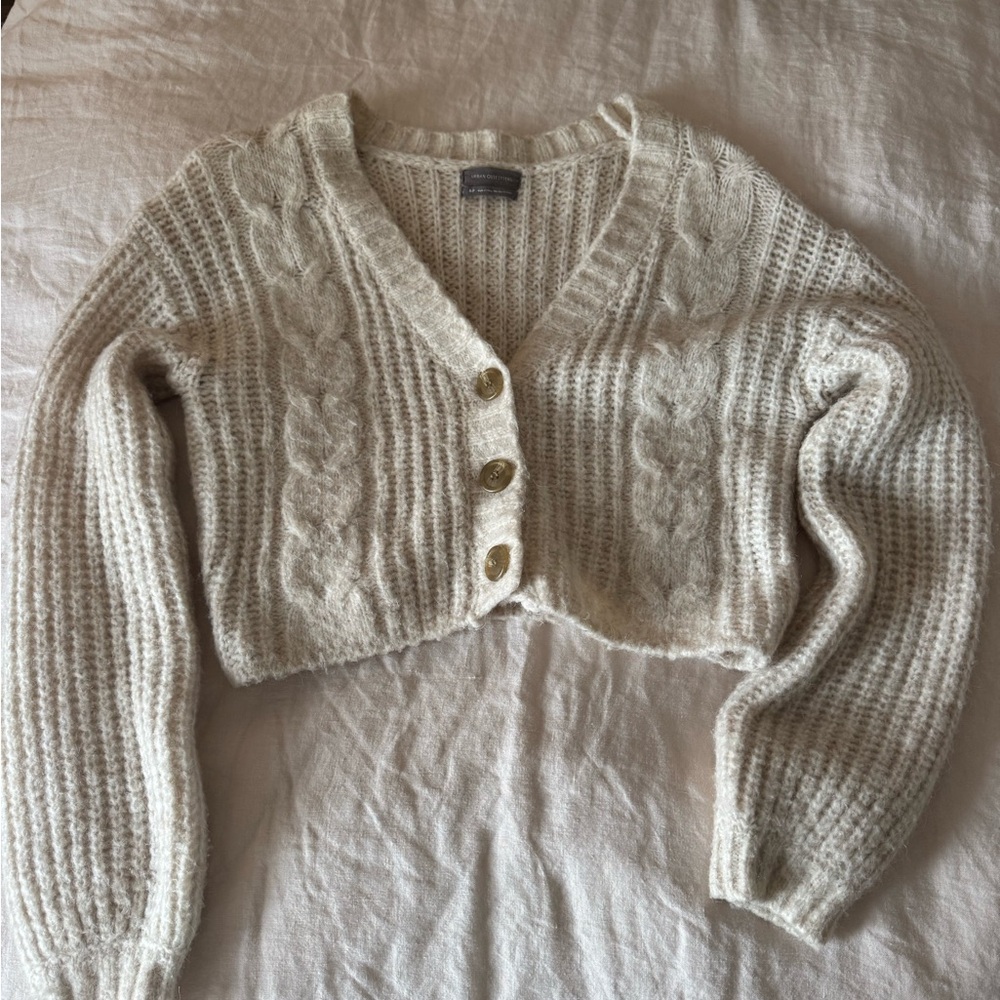 Urban Outfitters Cream Knit Cardigan